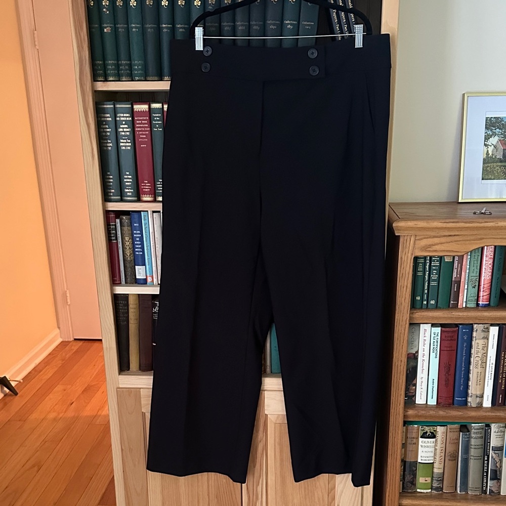 Calvin Klein Black Wide-Leg Dress Pants